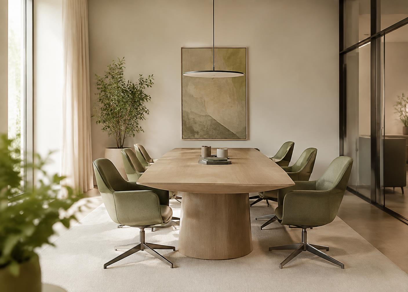 Sala de reunião contemporânea com luz natural
